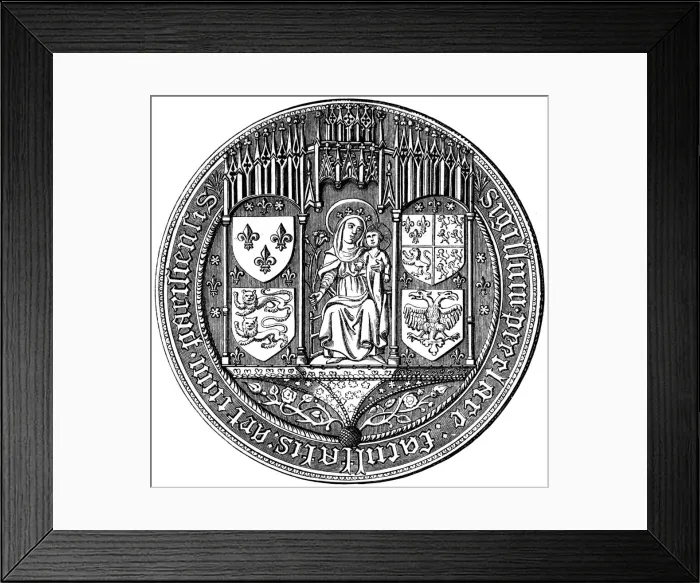 Framed Print : Seal of the Four Nations or the Facutly of Arts, 16th century (1849) Framed Print : Seal of the Four Nations or the Facutly of Arts, 16th century (1849)