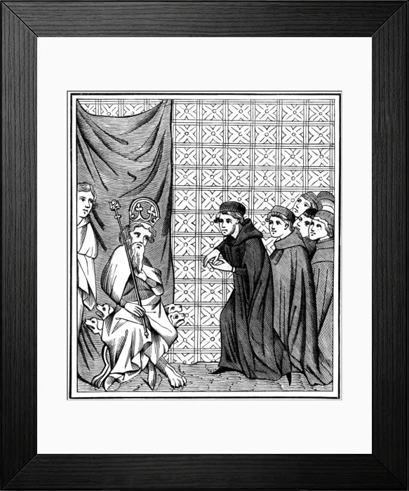Framed Print : Fellows of the University of Paris haranguing the Emperor Charles IV (1316-1378) in 1377 (1849) Framed Print : Fellows of the University of Paris haranguing the Emperor Charles IV (1316-1378) in 1377 (1849)