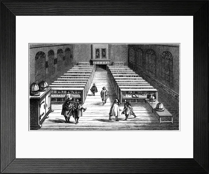 Framed Print : Leiden University public library, Leiden (Leyden), 1614 (1849) Framed Print : Leiden University public library, Leiden (Leyden), 1614 (1849)