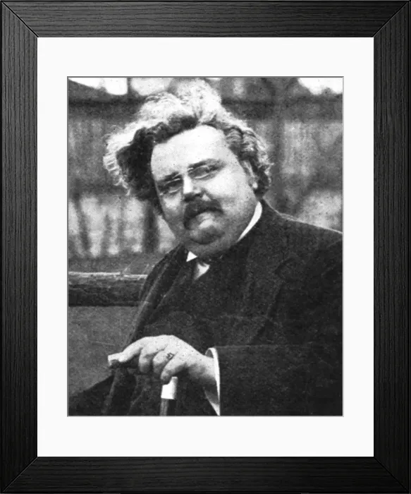 Framed Print : G. K. Chesterton (1874-1936), English writer, early 20th century Framed Print : G. K. Chesterton (1874-1936), English writer, early 20th century