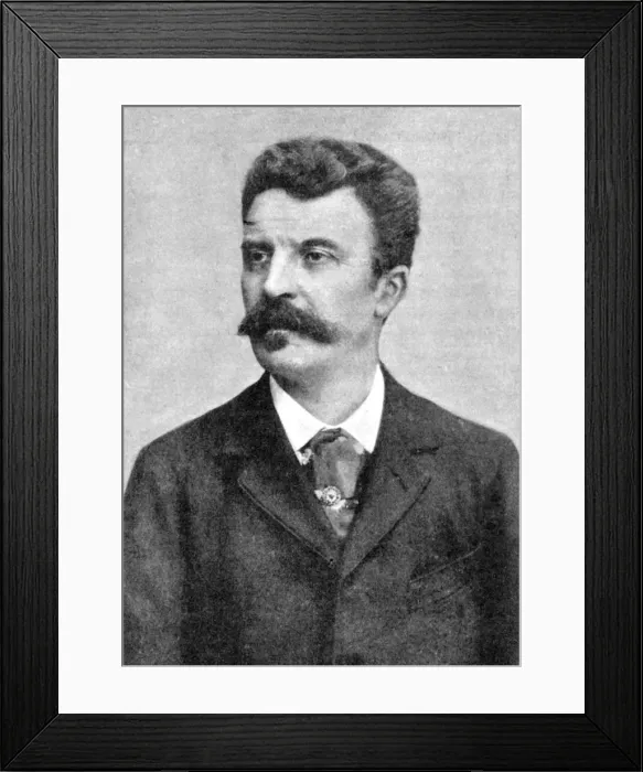 Framed Print : Guy de Maupassant (1850-1893), French writer, early 20th century Framed Print : Guy de Maupassant (1850-1893), French writer, early 20th century