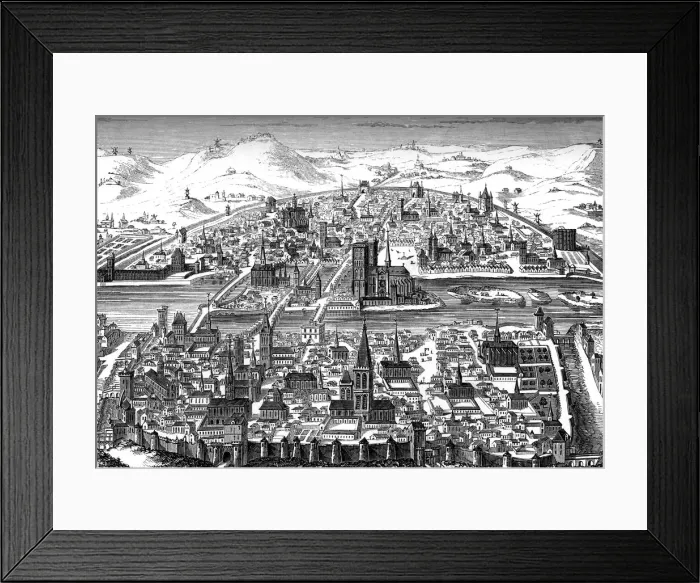 Framed Print : Paris, France, 1607. Artist: A Bisson Framed Print : Paris, France, 1607. Artist: A Bisson
