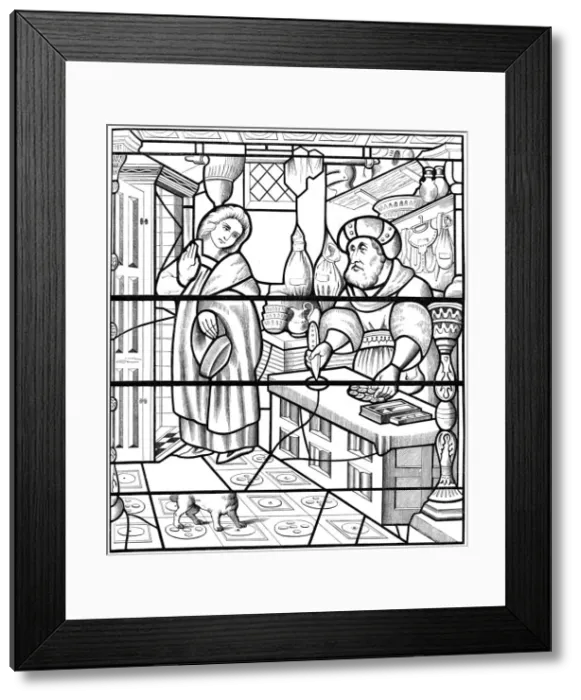 Framed Print : A stained glass window in the church of St Alpin, Chalons, France, 1849. Artist: F de Lasteyrie Framed Print : A stained glass window in the church of St Alpin, Chalons, France, 1849. Artist: F de Lasteyrie