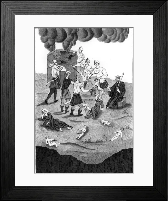 Framed Print : Jews taking the blood from christian children for their mystic rites, 1849. Artist: A Bisson Framed Print : Jews taking the blood from christian children for their mystic rites, 1849. Artist: A Bisson