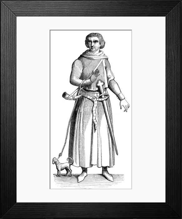 Framed Print : William Malgeneste, the kings huntsman, 1849 Framed Print : William Malgeneste, the kings huntsman, 1849