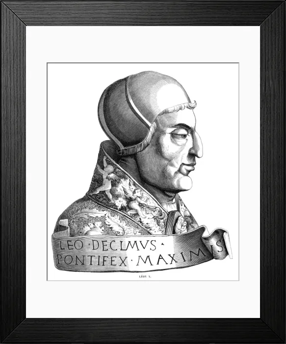 Framed Print : Pope Leo X (1475-1521), 16th century (1849) Framed Print : Pope Leo X (1475-1521), 16th century (1849)
