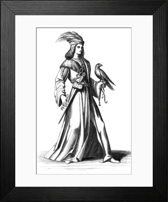 Framed Print : A nobleman of Provence, France, 15th century (1849) Framed Print : A nobleman of Provence, France, 15th century (1849)