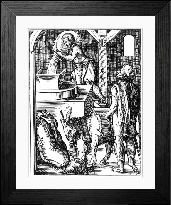 Framed Print : Miller, 16th century (1849). Artist: Jost Amman Framed Print : Miller, 16th century (1849). Artist: Jost Amman
