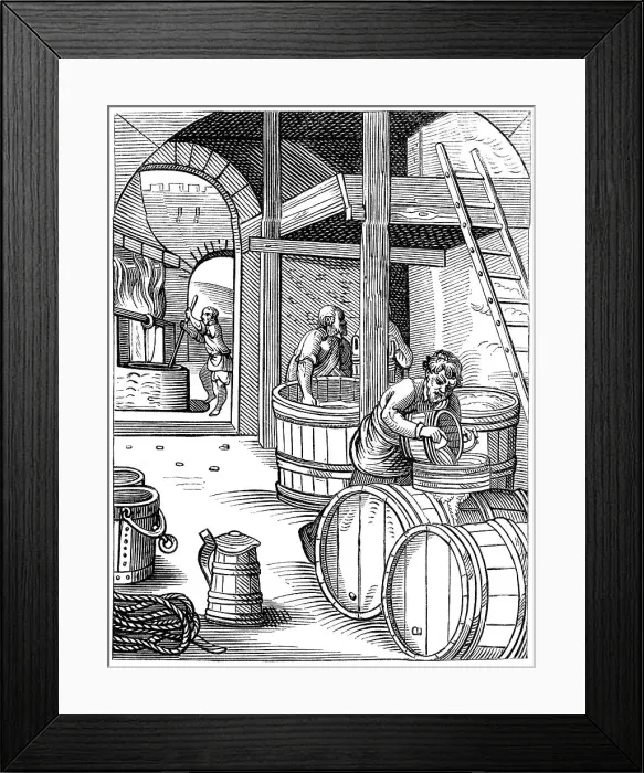Framed Print : Brewer, 16th century (1849). Artist: Jost Amman Framed Print : Brewer, 16th century (1849). Artist: Jost Amman