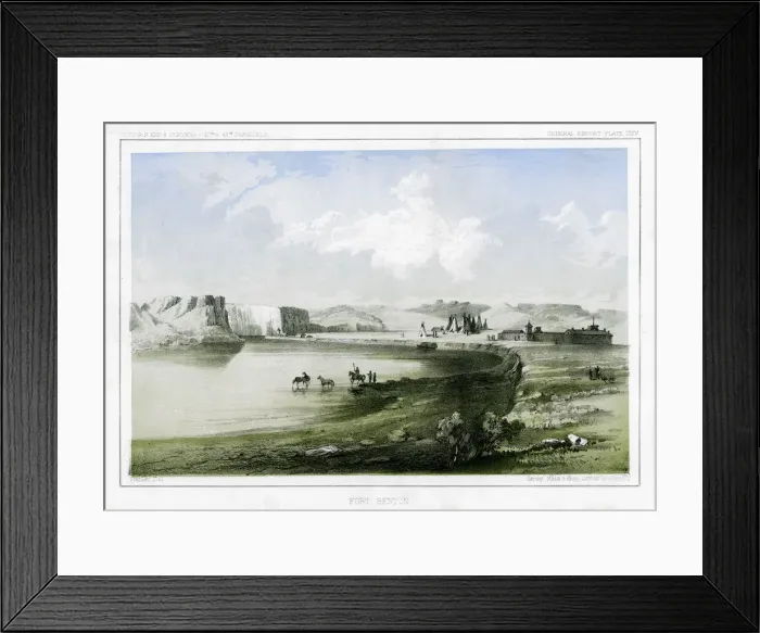 Framed Print : Fort Benton, Montana, USA, 1856. Artist: John Mix Stanley Framed Print : Fort Benton, Montana, USA, 1856. Artist: John Mix Stanley