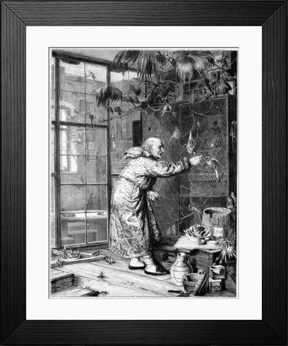 Framed Print : Feeding the pets, 1880 Framed Print : Feeding the pets, 1880