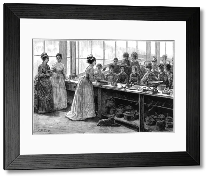 Framed Print : Seasoning fricandeau of veal, 19th century. Artist: H Paterson Framed Print : Seasoning fricandeau of veal, 19th century. Artist: H Paterson
