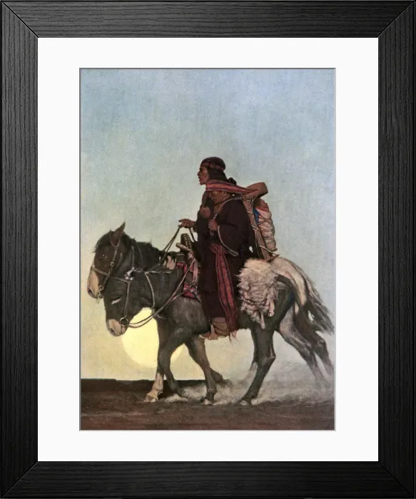 Framed Print : On the October Trail, early 20th century. Artist: NC Wyeth Framed Print : On the October Trail, early 20th century. Artist: NC Wyeth