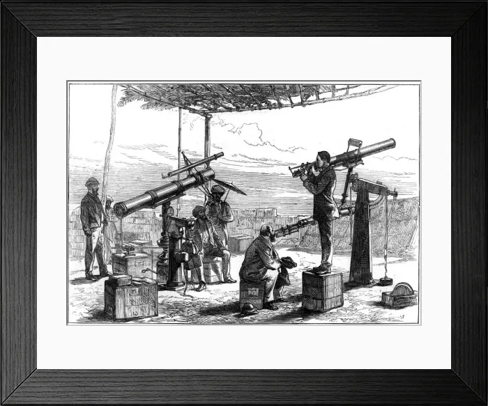 Framed Print : Astronomers waiting for an eclipse, India, 1872 Framed Print : Astronomers waiting for an eclipse, India, 1872