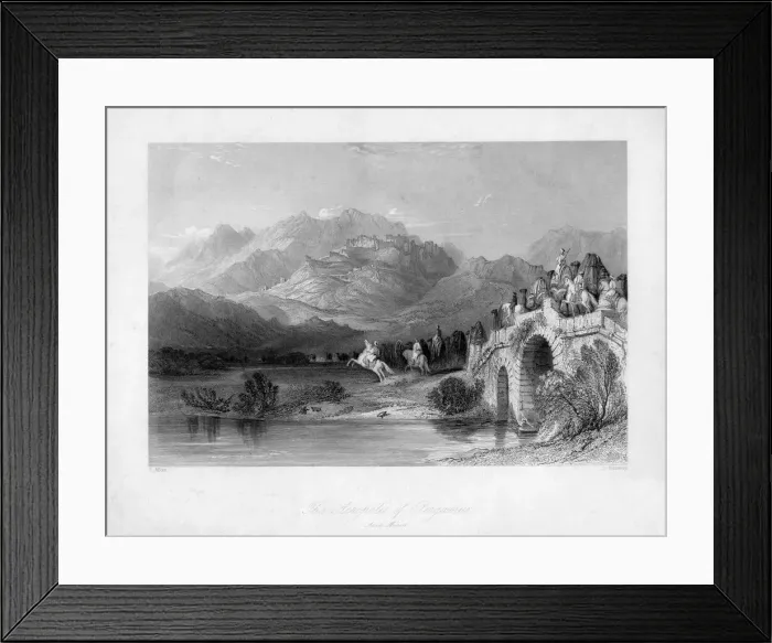 Framed Print : The acropolis of Pergamum (Bergama), Turkey, 19th century. Artist: J Redaway Framed Print : The acropolis of Pergamum (Bergama), Turkey, 19th century. Artist: J Redaway