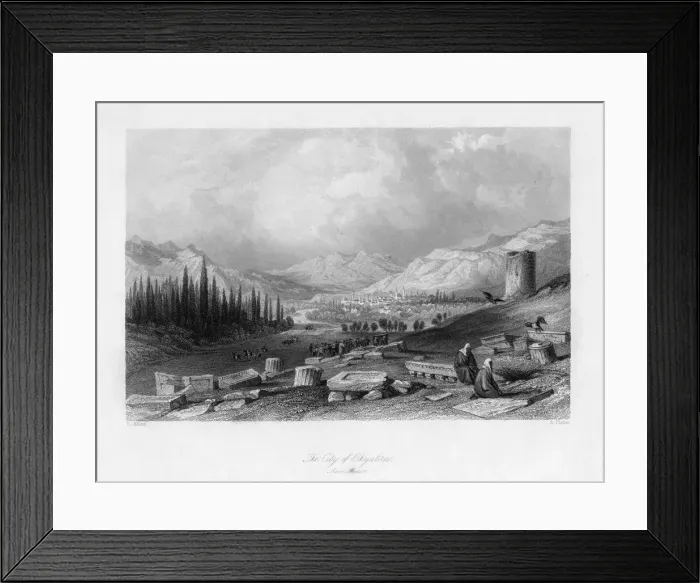 Framed Print : The city of Thyatira (Akhisar), Turkey, 19th century. Artist: Sam Fisher Framed Print : The city of Thyatira (Akhisar), Turkey, 19th century. Artist: Sam Fisher