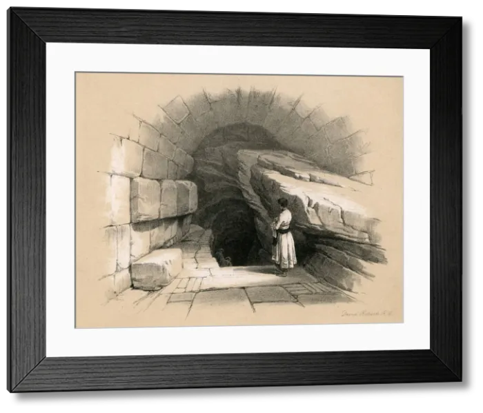 Framed Print : Upper fountain of Siloam, 1855. Artist: David Roberts Framed Print : Upper fountain of Siloam, 1855. Artist: David Roberts
