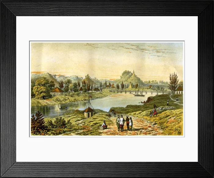 Framed Print : Sandoway, Arakan, Myanmar, 19th century. Artist: C Kegan Paul
