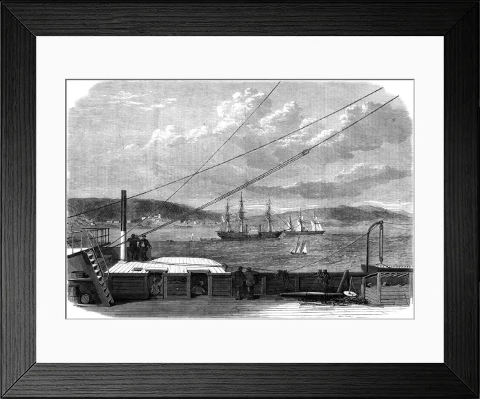 Framed Print : The Atlantic telegraph expedition, Content Bay, Newfoundland, 1866 Framed Print : The Atlantic telegraph expedition, Content Bay, Newfoundland, 1866