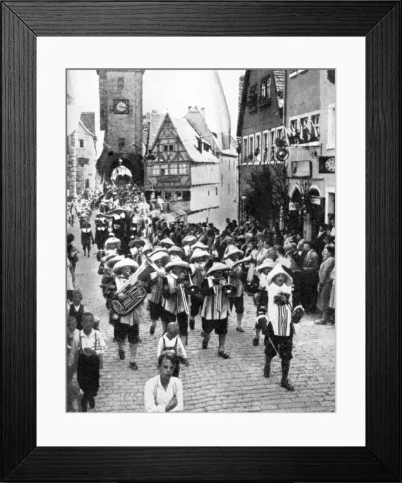 Framed Print : Festival in the medieval old town, Rothenburg ob der Tauber, Bavaria, Germany, 1936 Framed Print : Festival in the medieval old town, Rothenburg ob der Tauber, Bavaria, Germany, 1936