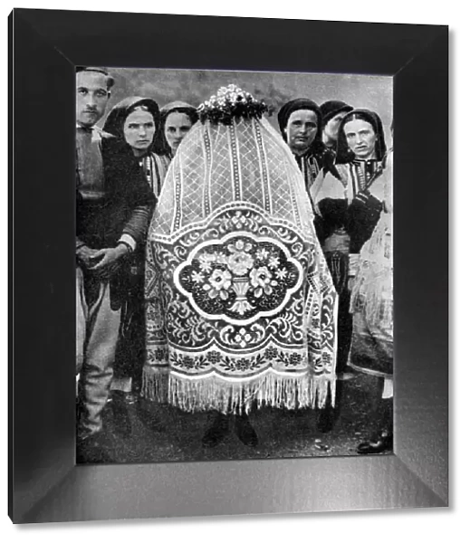 Veiled bride, South Serbia, 1936