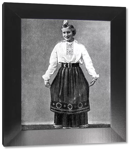 Estonian woman in traditional dress, 1936