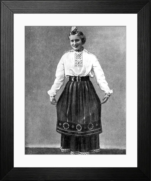Framed Print : Estonian woman in traditional dress, 1936 Framed Print : Estonian woman in traditional dress, 1936