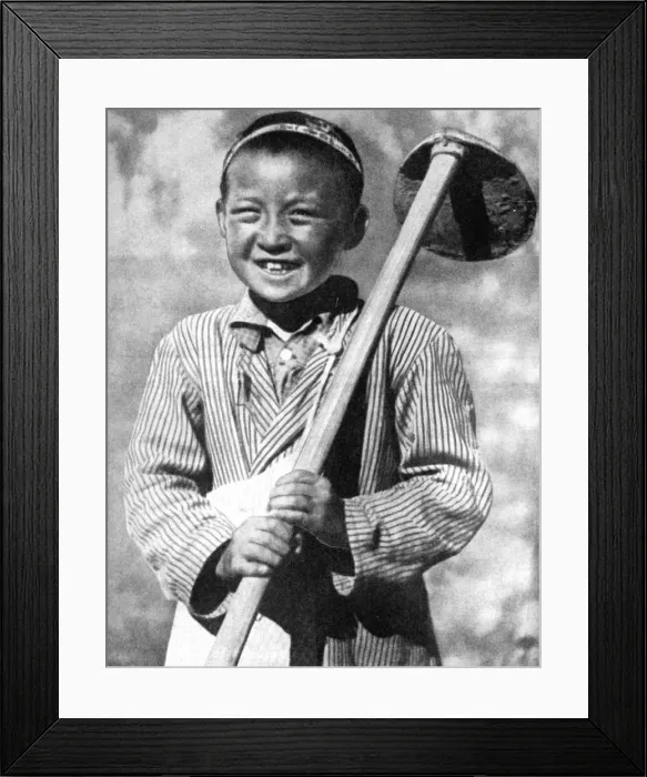 Framed Print : Uzbek schoolboy working on a farm, 1936 Framed Print : Uzbek schoolboy working on a farm, 1936