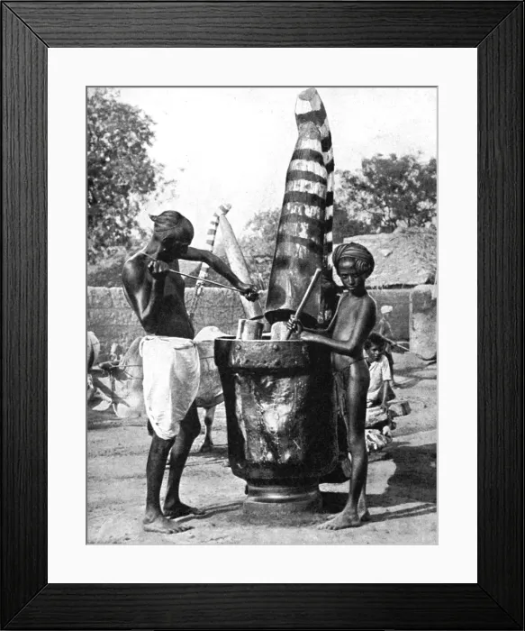 Framed Print : Sesame mill painted in honour of a Hindu goddess, India, 1936. Artist: Ewing Galloway Framed Print : Sesame mill painted in honour of a Hindu goddess, India, 1936. Artist: Ewing Galloway