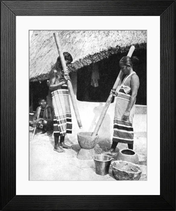 Framed Print : Newar women pounding grain, Nepal, 1936. Artist: Ewing Galloway Framed Print : Newar women pounding grain, Nepal, 1936. Artist: Ewing Galloway
