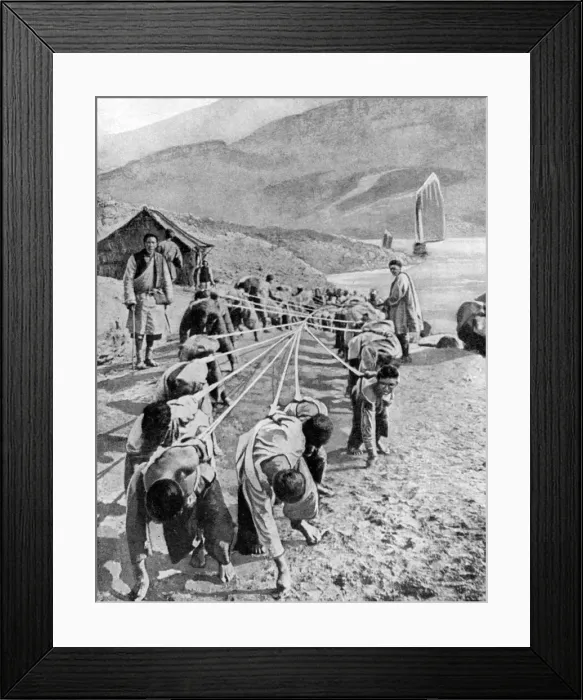Framed Print : Porters in Tibet, 1936. Artist: Fox Framed Print : Porters in Tibet, 1936. Artist: Fox