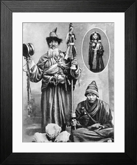 Framed Print : Tibetan priests, 1936. Artist: Ewing Galloway Framed Print : Tibetan priests, 1936. Artist: Ewing Galloway