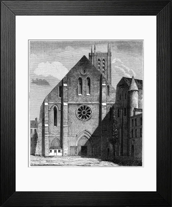 Framed Print : Facade of the ancient church of the Abbey of Sainte-Genevieve, Paris, France, 1849 Framed Print : Facade of the ancient church of the Abbey of Sainte-Genevieve, Paris, France, 1849