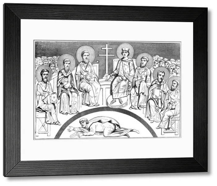 Framed Print : Commemoration of the second council of Nice, 9th-10th century (1849) Framed Print : Commemoration of the second council of Nice, 9th-10th century (1849)