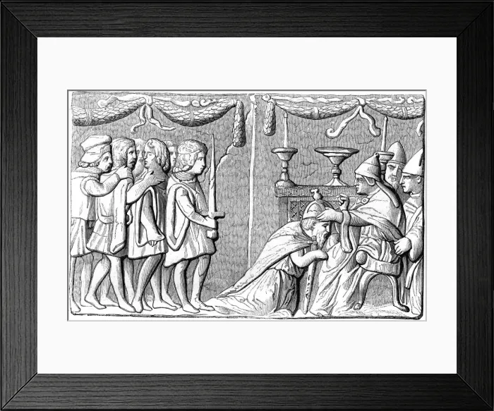 Framed Print : The coronation of Emperor Sigismund (1368-1437) by Pope Eugene IV, 15th century (1849) Framed Print : The coronation of Emperor Sigismund (1368-1437) by Pope Eugene IV, 15th century (1849)
