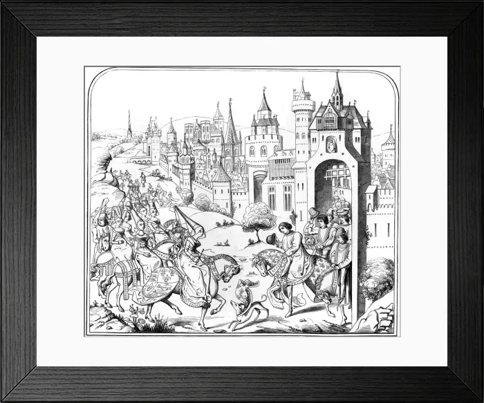 Framed Print : The entry of Queen Isabel into Paris, 15th century (1849) Framed Print : The entry of Queen Isabel into Paris, 15th century (1849)