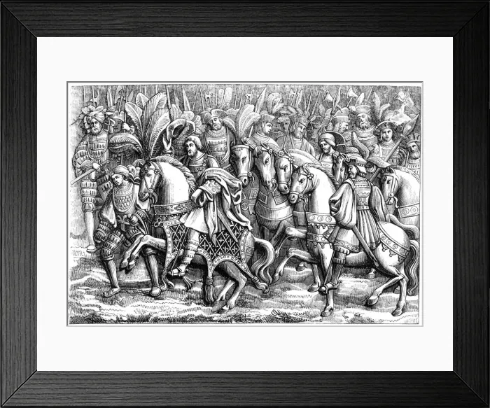 Framed Print : Meeting at the Field of the Cloth of Gold, c16th century (1849) Framed Print : Meeting at the Field of the Cloth of Gold, c16th century (1849)