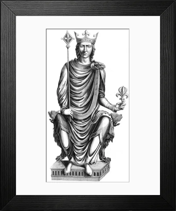 Framed Print : King Philip II of France (1165-1223), 16th century (1849). Artist: Dutillet Framed Print : King Philip II of France (1165-1223), 16th century (1849). Artist: Dutillet