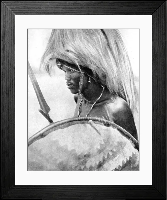 Framed Print : A Masai warrior, Africa, 1936. Artist: Wide World Photos Framed Print : A Masai warrior, Africa, 1936. Artist: Wide World Photos
