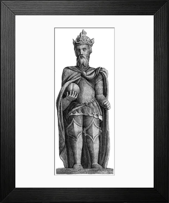 Framed Print : Statue of Charlemagne (712-814), St Julien le Pauvre, Paris, 11th-12th century (1849) Framed Print : Statue of Charlemagne (712-814), St Julien le Pauvre, Paris, 11th-12th century (1849)