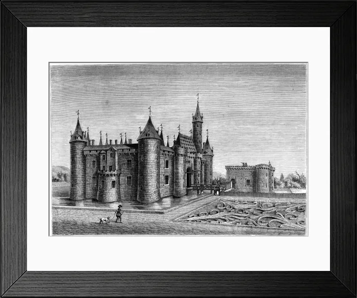 Framed Print : Chateau de Marcoussis, Paris, France, 17th century (1849) Framed Print : Chateau de Marcoussis, Paris, France, 17th century (1849)