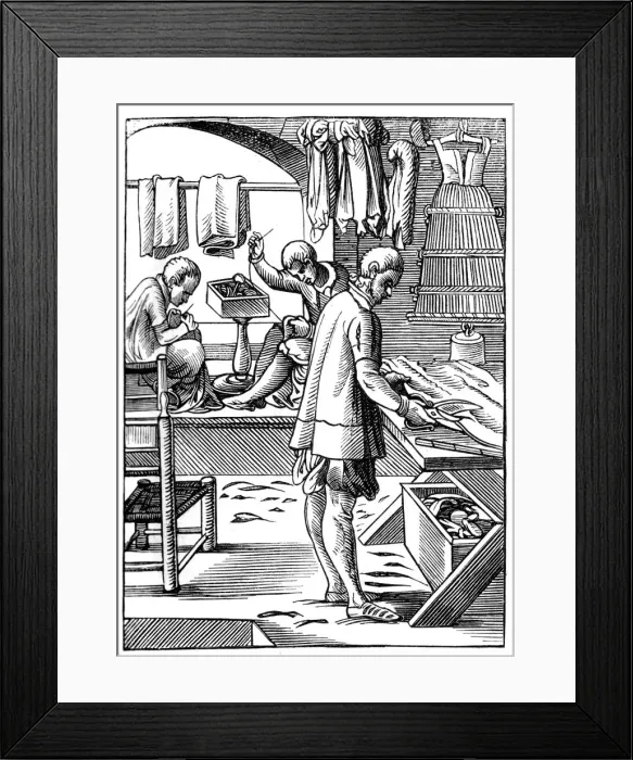 Framed Print : Tailor, 16th century (1849). Artist: Jost Amman Framed Print : Tailor, 16th century (1849). Artist: Jost Amman