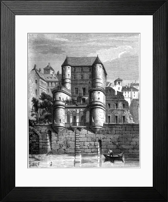 Framed Print : North front of the Hotel des Ursins, Paris, c17th century (1849) Framed Print : North front of the Hotel des Ursins, Paris, c17th century (1849)