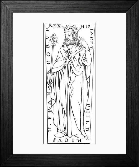 Framed Print : Childeric II (c653-675), 12th century (1849) Framed Print : Childeric II (c653-675), 12th century (1849)