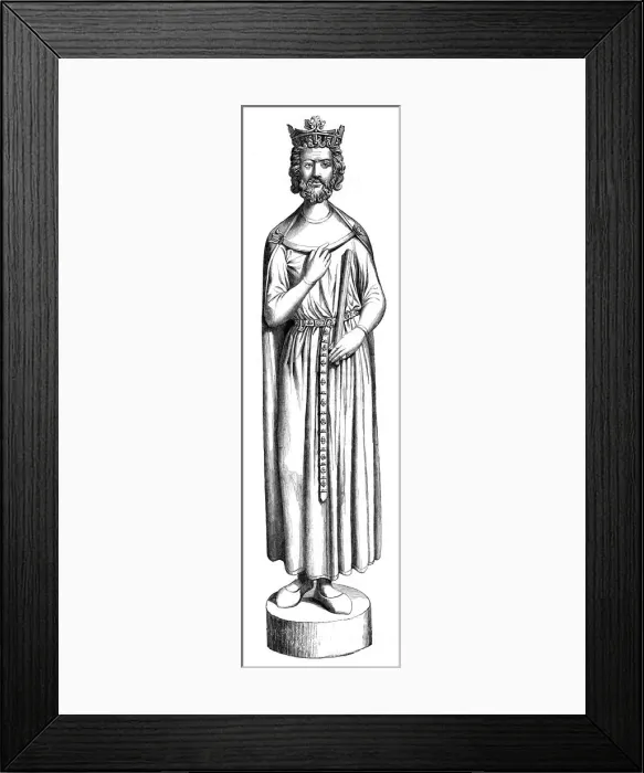 Framed Print : Statue of Childebert, 13th century (1849) Framed Print : Statue of Childebert, 13th century (1849)