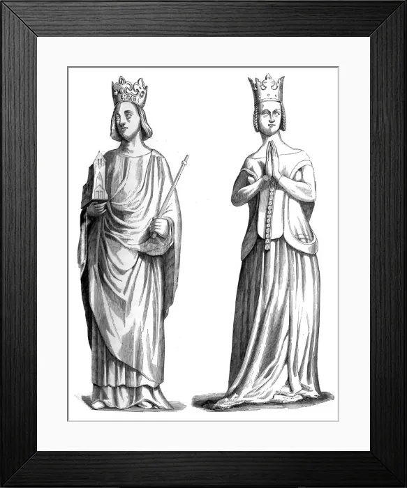 Framed Print : King Charles V of France (1337-1380) and Joanna of Bourbon (1338-1378), 1849 Framed Print : King Charles V of France (1337-1380) and Joanna of Bourbon (1338-1378), 1849