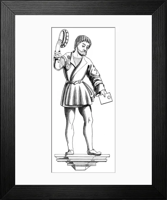 Framed Print : Swiss courier, 15th century (1849) Framed Print : Swiss courier, 15th century (1849)
