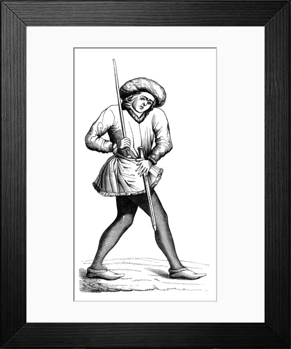 Framed Print : Grand Swiss provost marshal, 15th century (1849) Framed Print : Grand Swiss provost marshal, 15th century (1849)