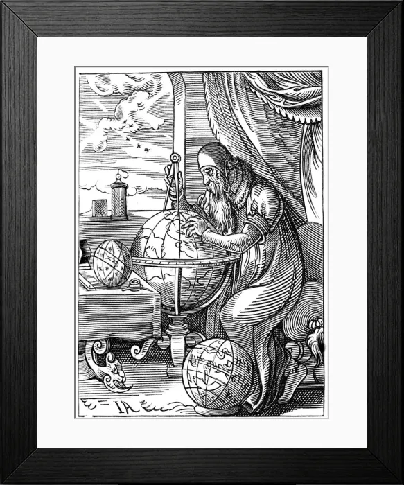 Framed Print : A German man of letters, 16th century (1849). Artist: Jost Amman Framed Print : A German man of letters, 16th century (1849). Artist: Jost Amman