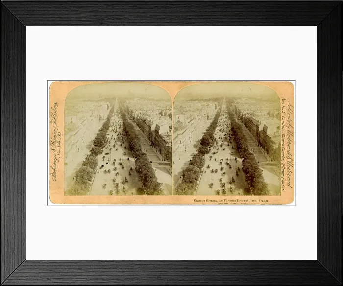 Framed Print : The Champs Elysees, Paris, France, 1894. Artist: Underwood & Underwood Framed Print : The Champs Elysees, Paris, France, 1894. Artist: Underwood & Underwood